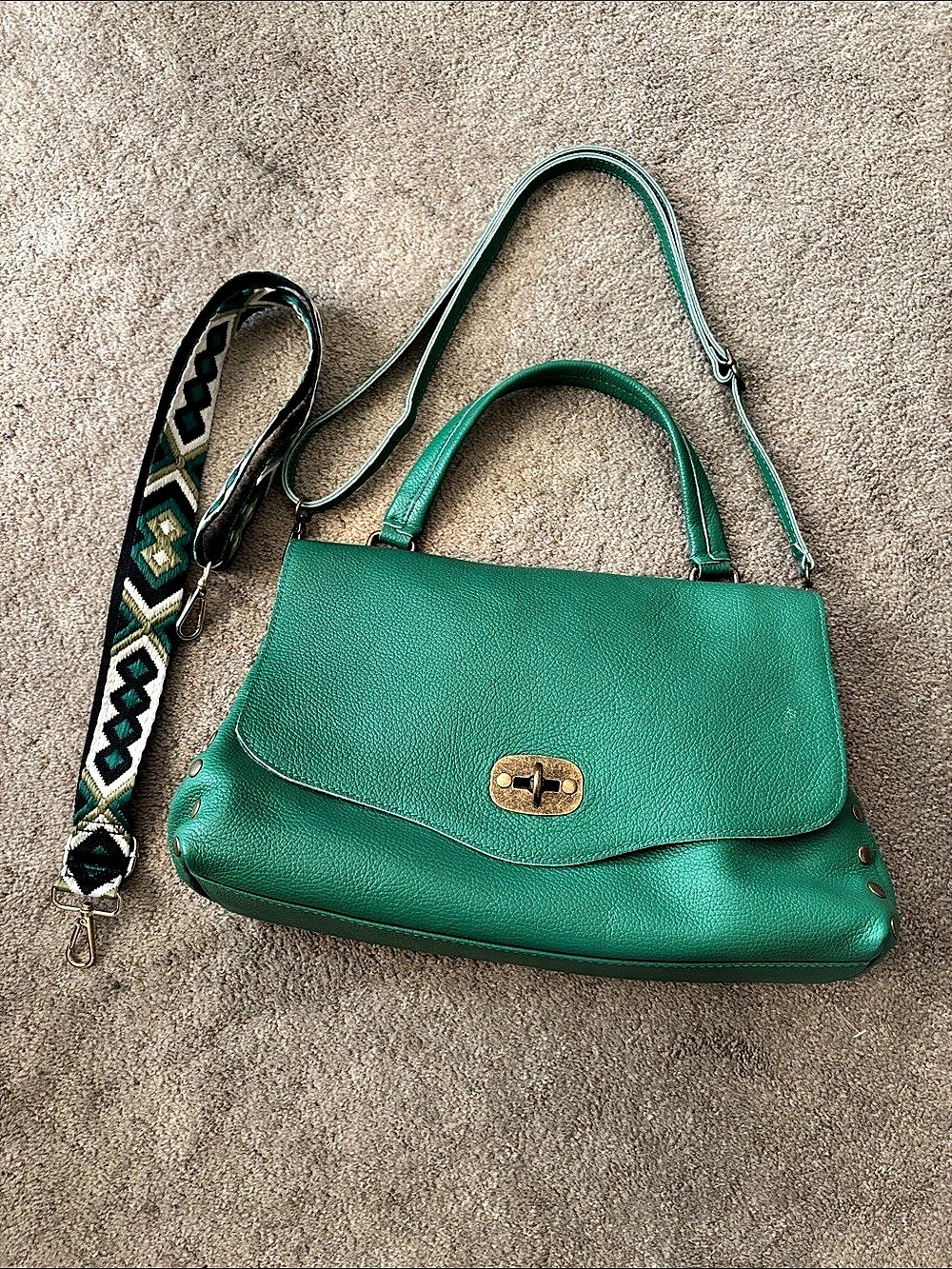 Italian made handbag from Italy , with studs , new